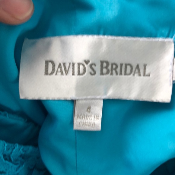 David’s bridal blue dress size 4 - Picture 5 of 16